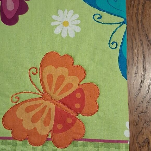 Colorful New Butterfly Table Runner 13" W. X 36" L. - Picture 3 of 6